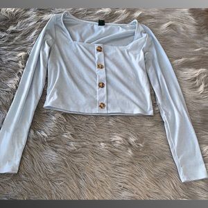 Light blue cropped long sleeve